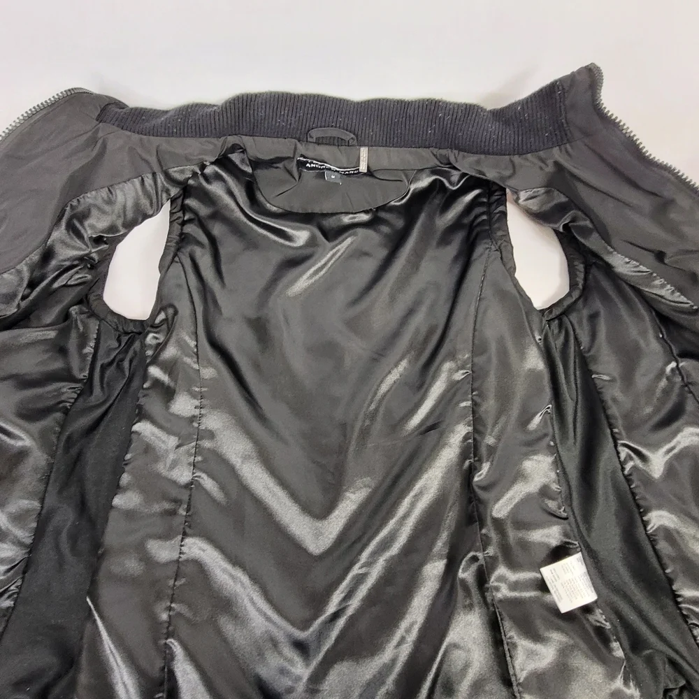 Andrew marc polyester Black puffer vest Size Medium